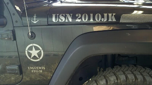 USN USS Curts FFG-38 Military Side Vinyl Decal Kit for Jeep Wrangler