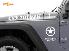 USN USS Curts FFG-38 Military Side Vinyl Decal Kit for Jeep Wrangler_2