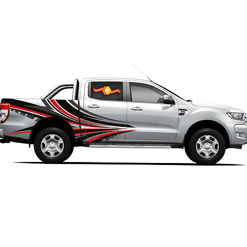 Pair Decals Vinyl Stickers 4X4 Tacoma Toyota TRD Off Road Truck side Doors Dragon's Reach
