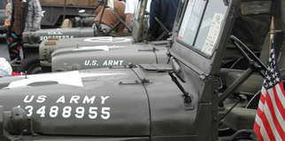 2 Jeep Wrangler US Army Hood Vinyl Decal Sticker 1