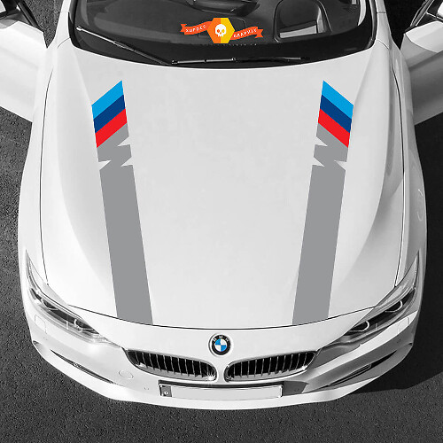 Both Hood stripes M Power M colours for BMW any generations and models 2
