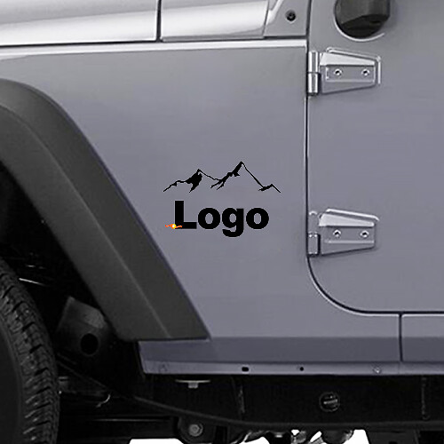 Mountain Style Logo Side Vinyl Decal for Jeep Wrangler 