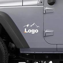 Mountain Style Logo Side Vinyl Decal for Jeep Wrangler _2