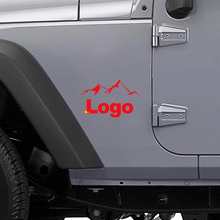 Mountain Style Logo Side Vinyl Decal for Jeep Wrangler _3