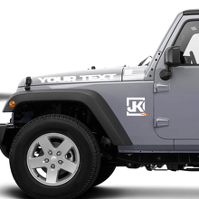 USA Flag JK Logo Vinyl Decals Stickers for Jeep Wrangler JK_2