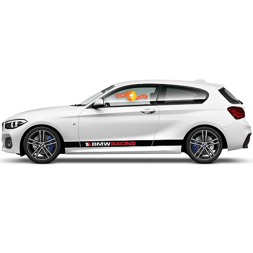 Pair Vinyl Decals Graphic Stickers side for BMW 1 Series 2015 inscription BMW racing new
