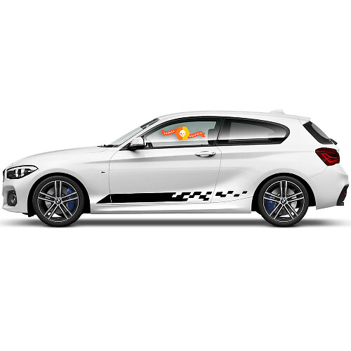 Pair Vinyl Decals Graphic Stickers side for BMW 1 Series 2015 collapse line new

