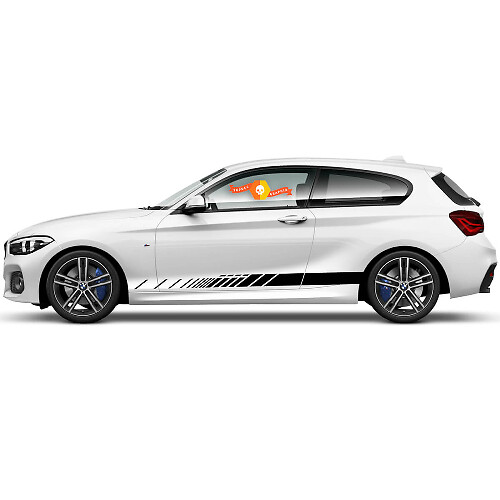 Pair Vinyl Decals Graphic Stickers side for BMW 1 Series 2015 rocker panel classic line
