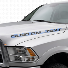 Custom Outline Lettering Hood Vinyl Decal Set for Dodge Ram Power Wagon_2