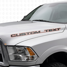 Custom Outline Lettering Hood Vinyl Decal Set for Dodge Ram Power Wagon_4
