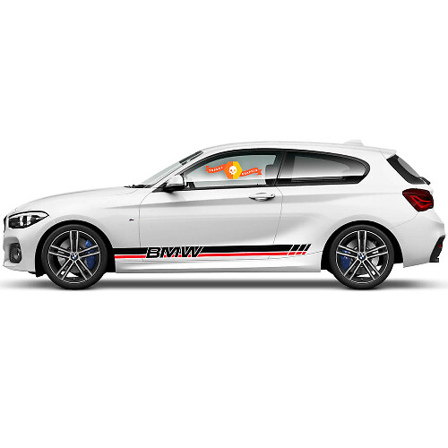 2x Vinyl Decals Graphic Stickers side BMW 1 Series 2015 rocker panel BMW racing style
