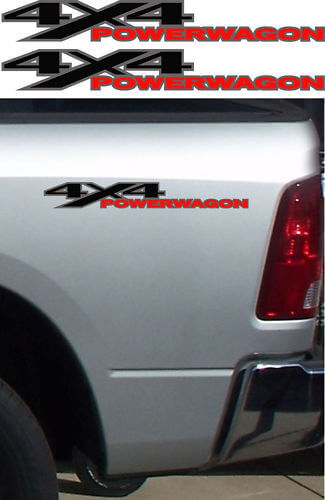 4x4 Power Wagon Bed Side Vinyl Decals Kit for Dodge Ram