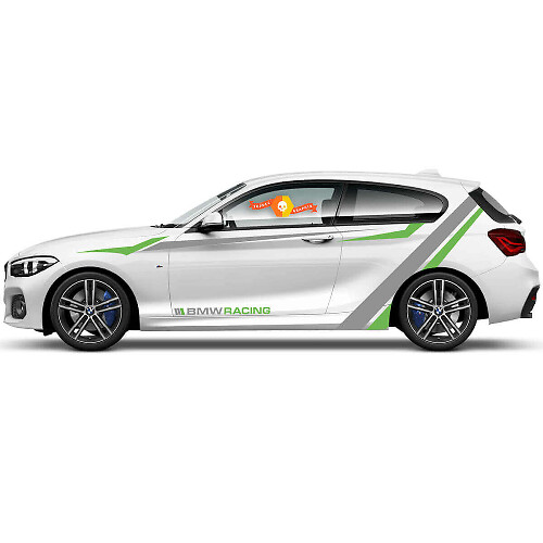 Racing Style Side Stripes Vinyl Decal Kit For BMW 1 series 2015