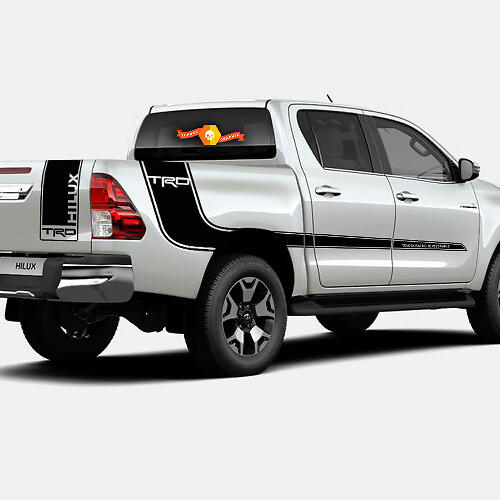 TRD Style Tailgate and Side Stripes Vinyl Decal Kit for Toyota Hilux