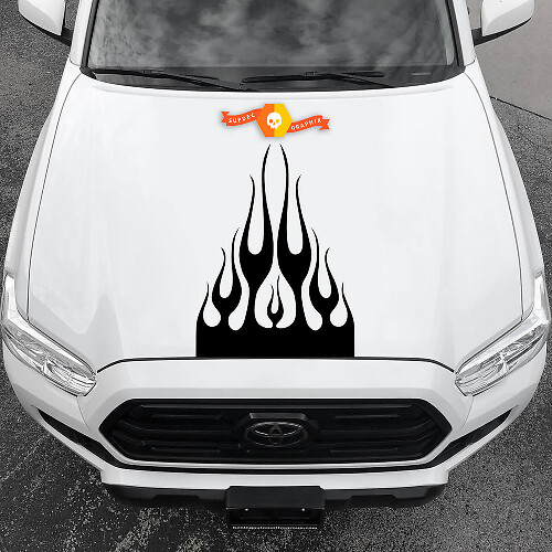 Flame Bonnet Vinyl Decals Graphic Stickers
