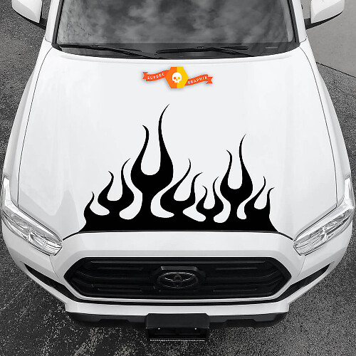 Flame Bonnet Vinyl Decals Graphic Stickers 2