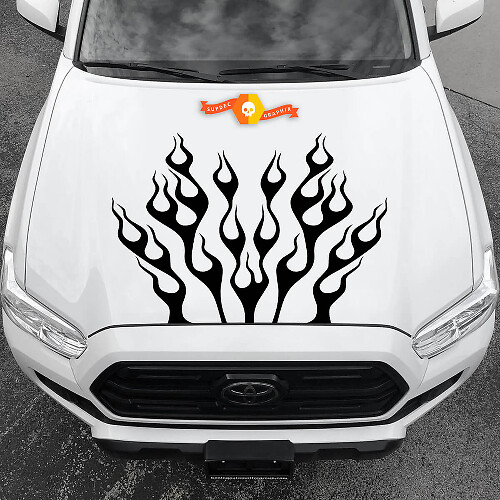 Flame Bonnet Vinyl Decals Graphic Stickers 4