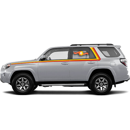 Vintage Style Side Stripes Vinyl Decal Kit for Toyota 4Runner