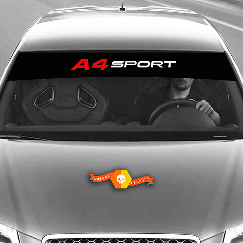 Vinyl Decals Graphic Stickers windscreen A4 Sport Audi sunstrip Racing 2022
