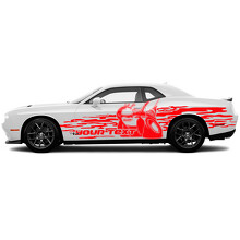 Scat Pack Grunge Door Side Vinyl Decal Sticker for Dodge Challenger_3