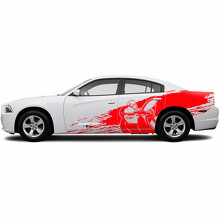 Super Bee Mud Splash Style Side Vinyl Decal Sticker for Dodge Challenger_3