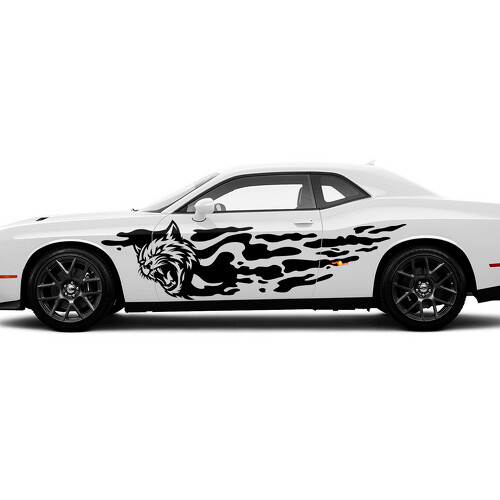 Wildcat Mud Splash Side Vinyl Decal Sticker for Dodge Charger
