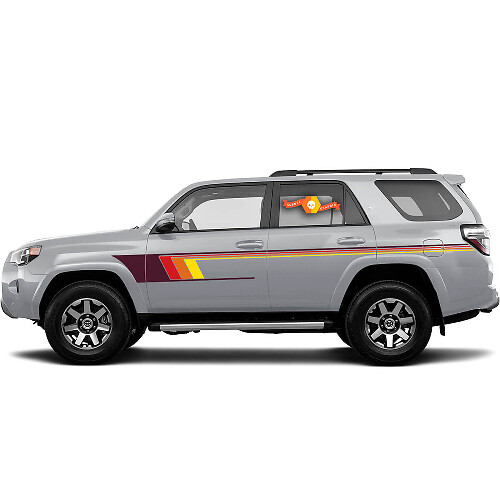 Vintage Style Stripes Side Vinyl Decal Sticker for Toyota 4Runner