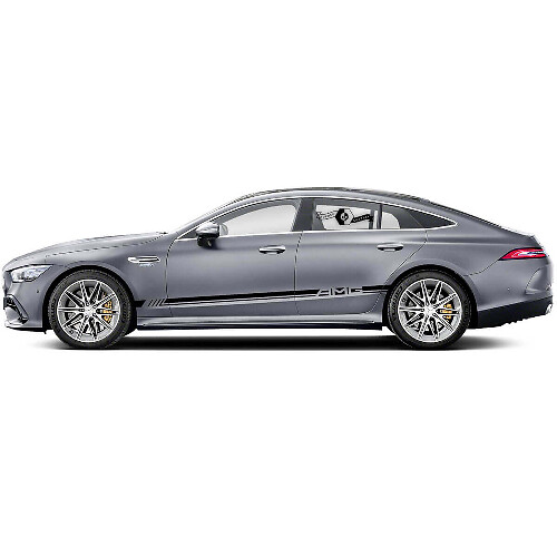 AMG Style Side Door Stripes Vinyl Decal Pair for Mercedes-Benz AMG GT 4-Door