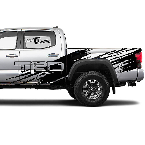 2 Tacoma Huge Side Bed Doors TRD Splatter  Vinyl Stickers Decal Kit for Toyota Tacoma
