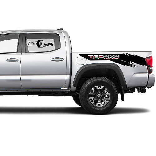 2 Tacoma 2 Colours Side Bed Splatter TRD 4x4 Off-Road Vinyl Stickers Decal Kit for Toyota Tacoma
