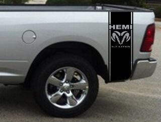2 Hemi 5.7 Liter Ram Stripe Dodge Ram Truck Vinyl Decal Sticker1