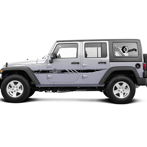 Destroyed Military Army Star 4x4 Off Road Doors Side Vinyl Decal Sticker 2 for Jeep Wrangler