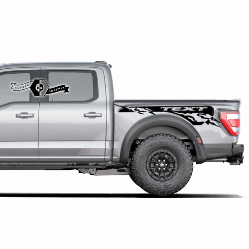 Custom Text Side Bed Splash Graphics Decal Stickers for Musclecar truck power truck 2022