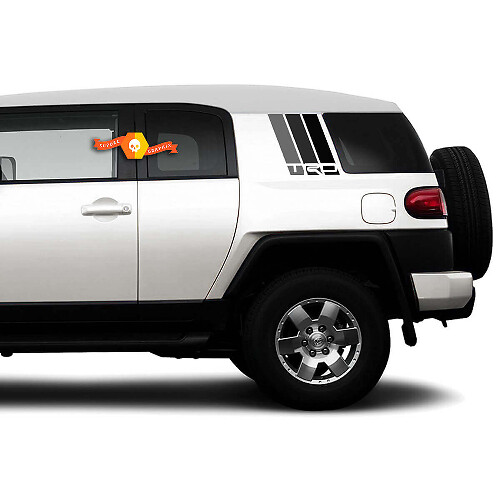 Vintage Style Stripes Rear Side Vinyl Decals Stickers for Toyota FJ Cruiser