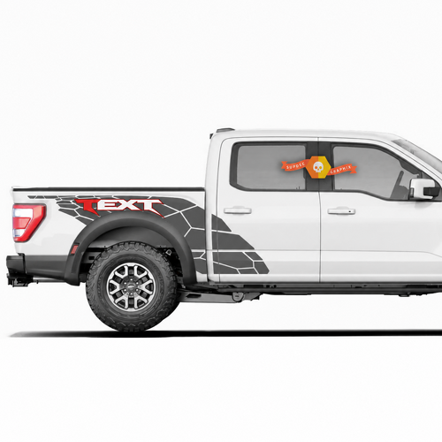 Custom Text Side Door Splash Graphics Decal Stickers Two Colors for Musclecar truck power truck 2022