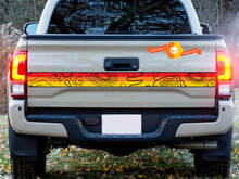 Stripe decal sticker with topographic map Vintage colours for TRD off-road Toyota Tacoma FJ Cruiser 4Runner Tundra
 4