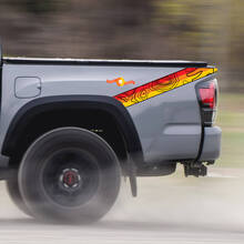 Stripe decal sticker with topographic map Vintage colours for TRD off-road Toyota Tacoma FJ Cruiser 4Runner Tundra
 5