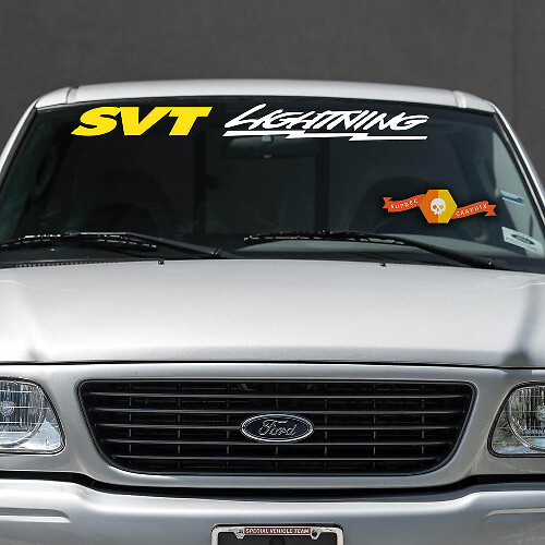 2 Colours - FORD - SVT LIGHTNING WINDSCREEN BANNER window topper Sticker Decal
