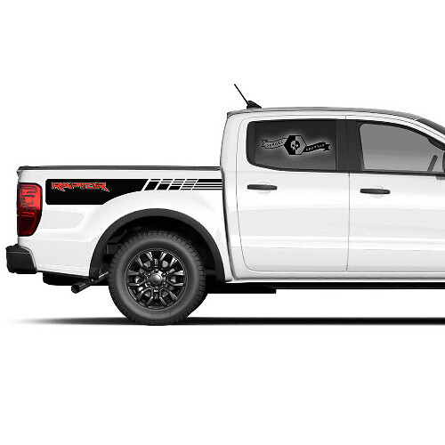 Pair Ford F150 Raptor 2020-2022 logo side bed graphics decal sticker
