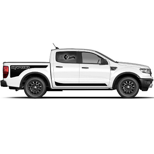 2 Pair Ford F150 Raptor 2020-2022 logo side bed and Raptor Side Rocker Panel graphics decal sticker
