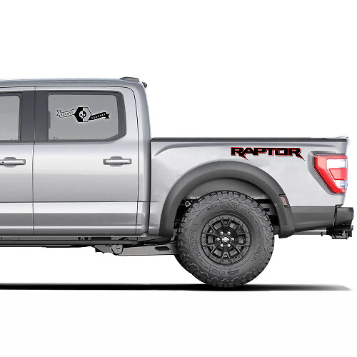Pair Ford F150 Raptor 2020-2022 logo side 2 Colors graphics decal sticker
