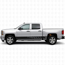 Staggered Slot Door & Rocker Panel Vinyl Stripes for Chevrolet Silverado 1500 K2XX 2014-2019_2