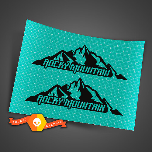 Rubicon Rocky Mountain Side Decal Graphics Sticker Pair 2 for Jeep Wrangler