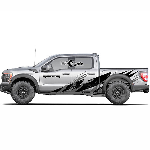 New Pair Ford F150 Raptor pickup 2 colours Splash WRAP decal sticker
