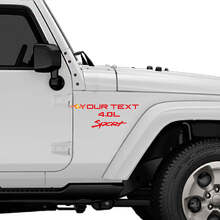 Sport 4.0 Stickers Decals Kit YJ TJ - Durable Vinyl for Jeep Wrangler 3
