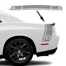 Wildcat Honeycomb Style Bedside Trunk Vinyl Decal Sticker for Dodge Challenger_2