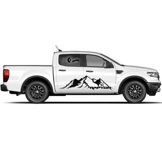 Pair Ford F150 Raptor 2022 Doors Side Vinyl Mountains Graphics Decal sticker
