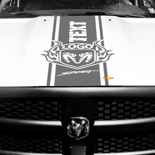 Custom Hemi Style Stripe Hood Vinyl Decal Sticker for Dodge Ram 1500_2