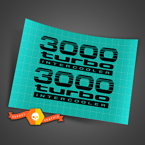 2 Toyota 3000 Turbo Intercooler vinyl decals stickers
