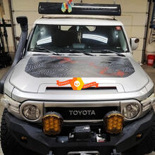 Topographic Map Hood Vinyl Decal Sticker for Toyota FJ Cruiser_2